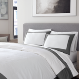 Reversible Color Block Sateen Duvet Cover & Shams Set