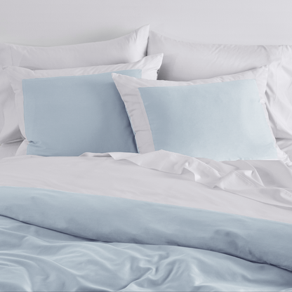 Reversible Color Block Sateen Duvet Cover