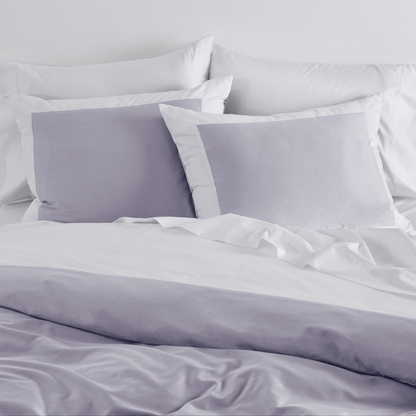 Reversible Color Block Sateen Duvet Cover