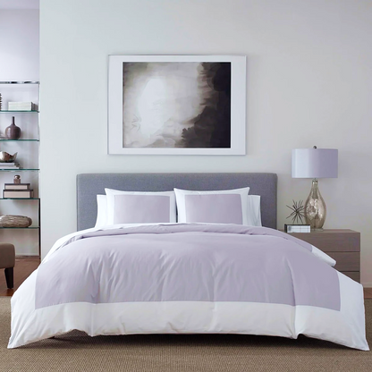 Reversible Color Block Sateen Duvet Cover & Shams Set