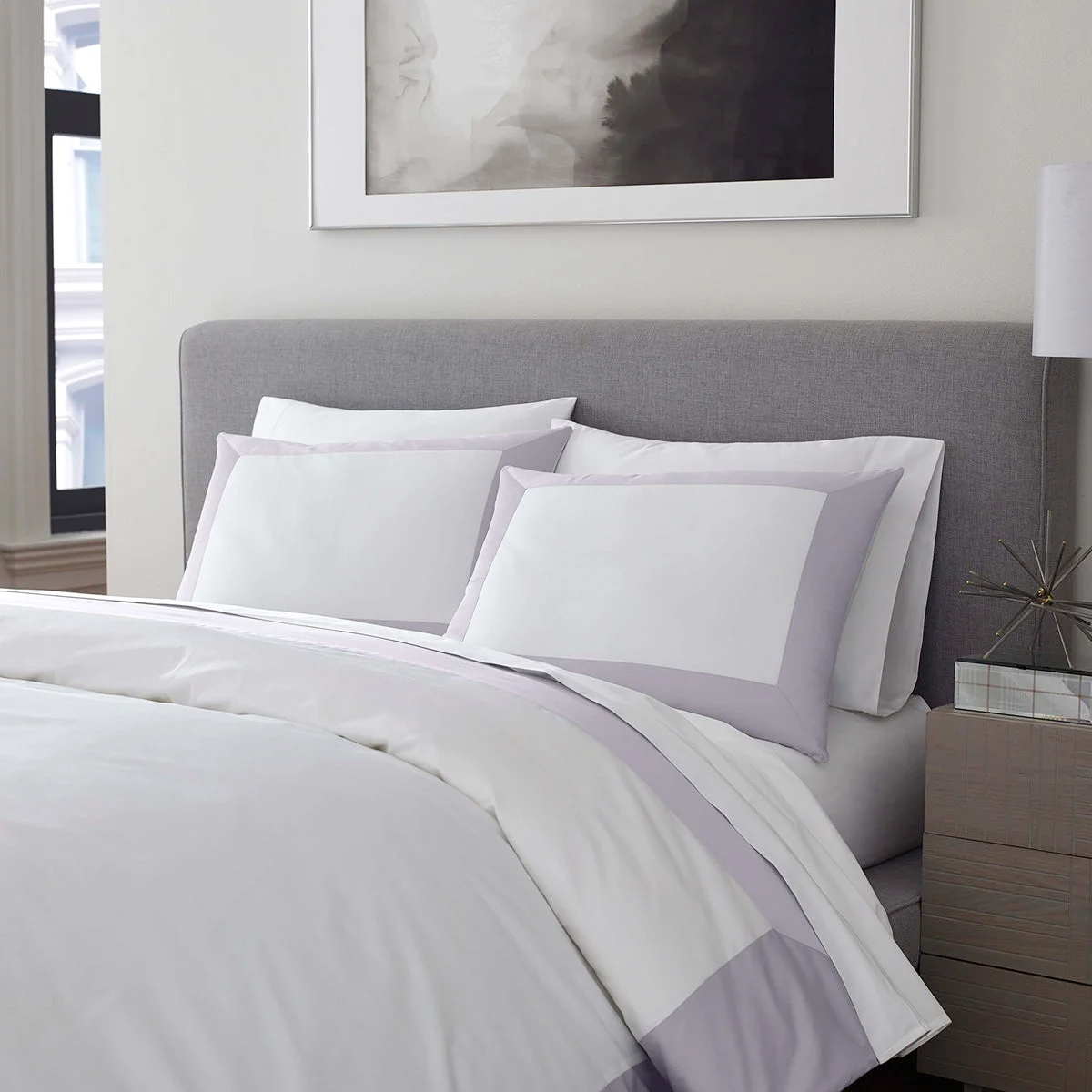 Reversible Color Block Sateen Duvet Cover