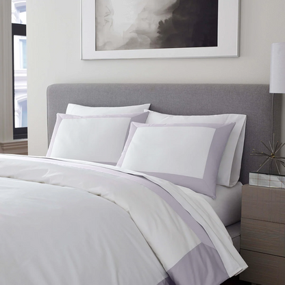 Reversible Color Block Sateen Duvet Cover & Shams Set