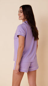 Classic Pima Knit Short Set - Lilac