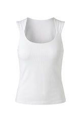 SLEEVELESS BUILT-IN BRA KNIT TOP