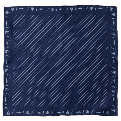 Nautical Blue Pocket Square