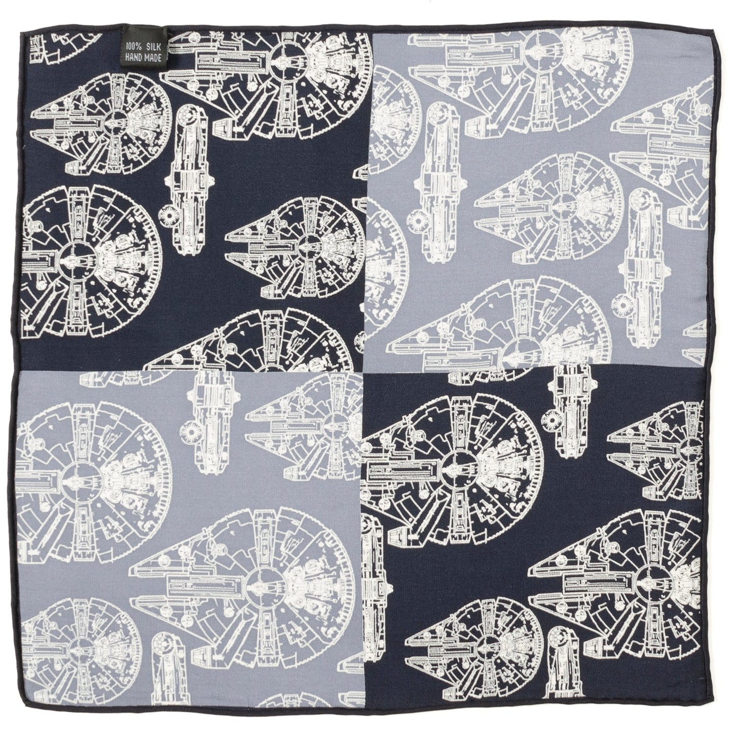 Millenium Falcon Blue Pocket Square