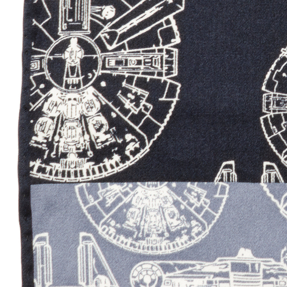 Millenium Falcon Blue Pocket Square