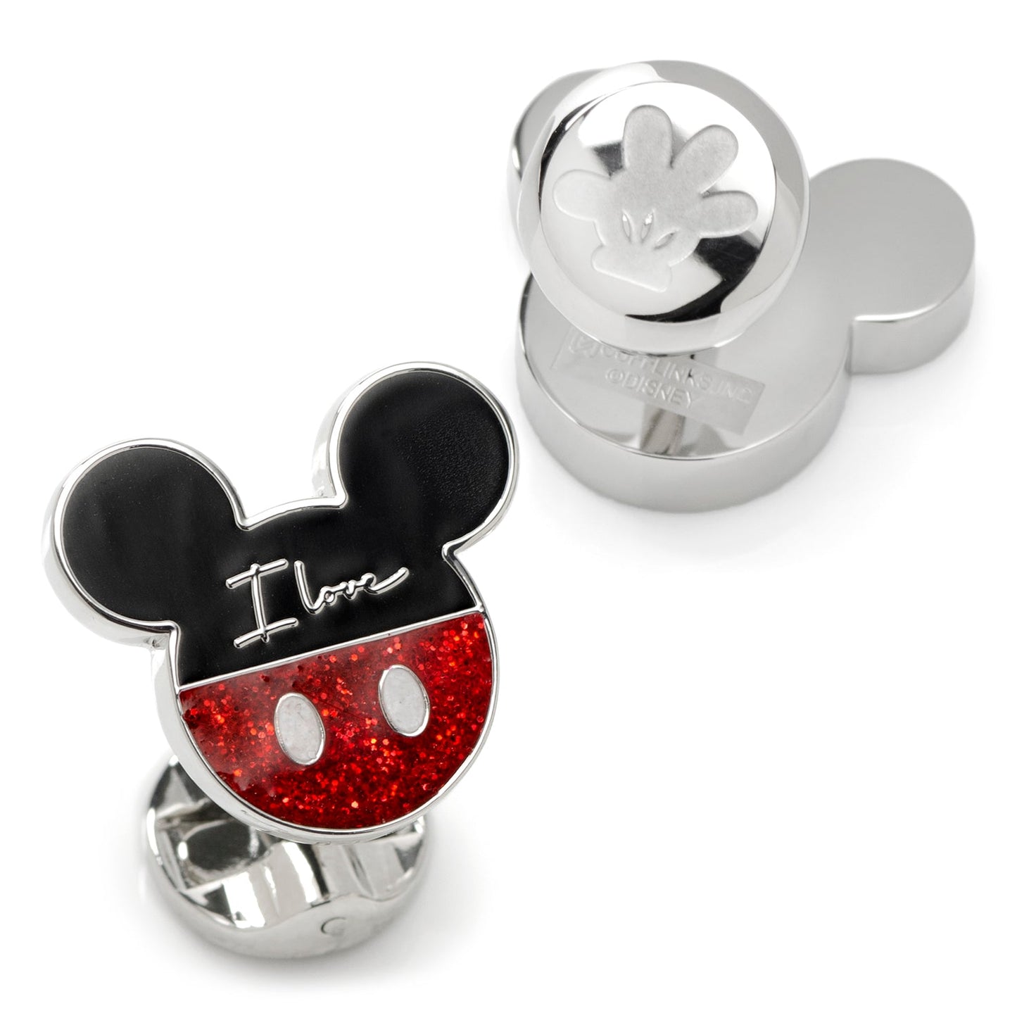 Mickey Minnie "I Love Us" Cufflinks