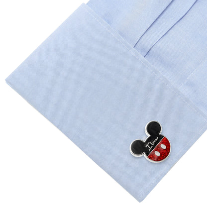 Mickey Minnie "I Love Us" Cufflinks