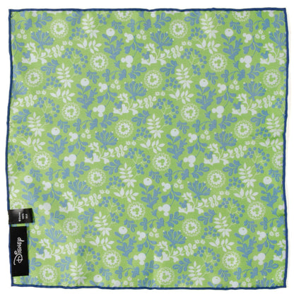 Mickey Floral Green Pocket Square