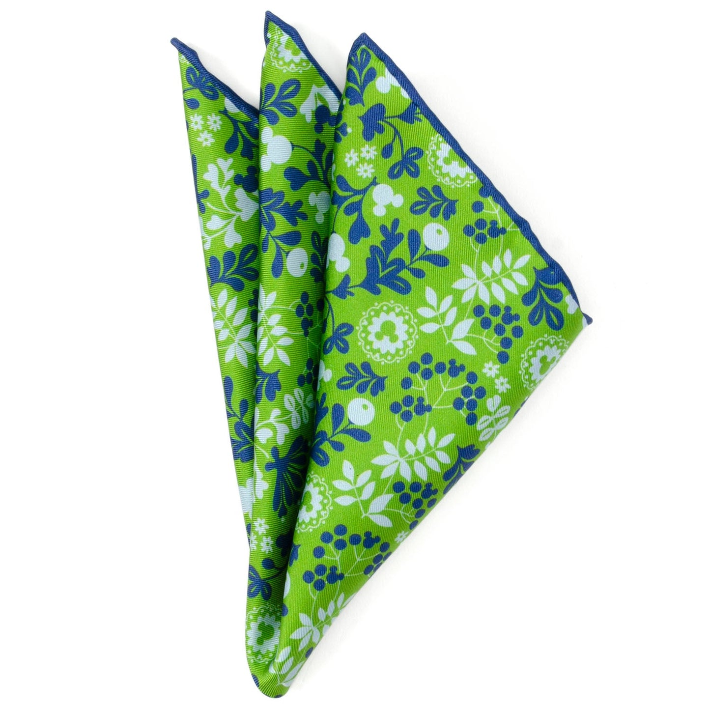 Mickey Floral Green Pocket Square