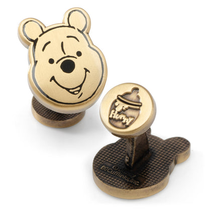 Winnie The Pooh Face Gold Cufflinks