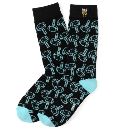 Thor Pattern Blue/Black Socks