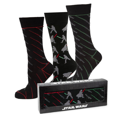 Lightsaber Battle 3 Pair Socks Gift Set