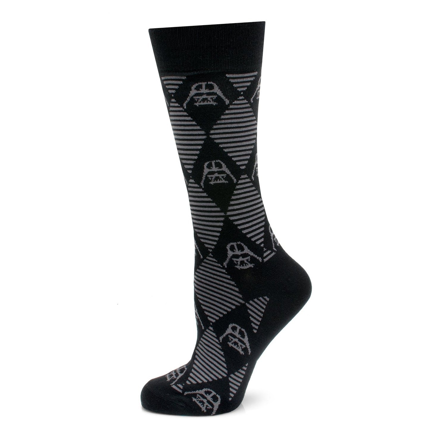 Darth Vader Argyle Stripe Black Socks