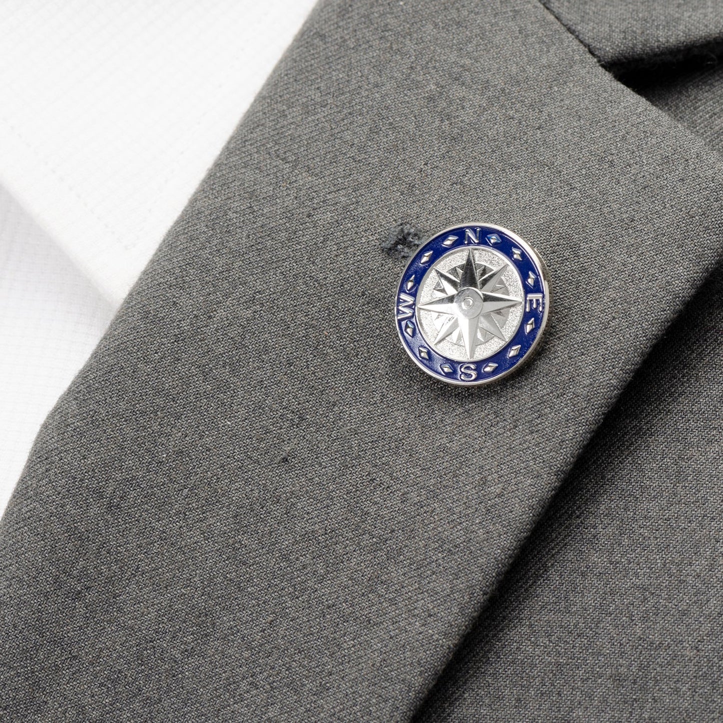 Blue Compass Lapel Pin