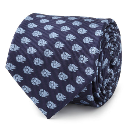 Millennium Falcon Blue Tonal Mens Tie