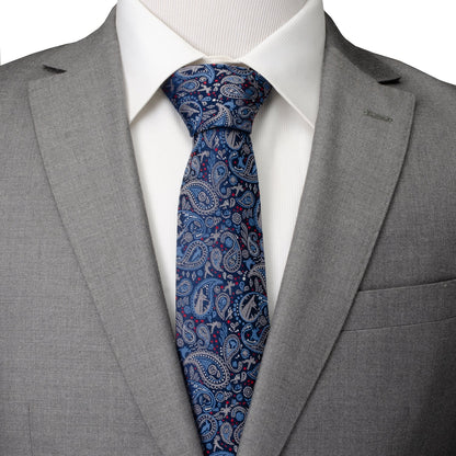 Avengers Blue Multi Paisley Men's Tie