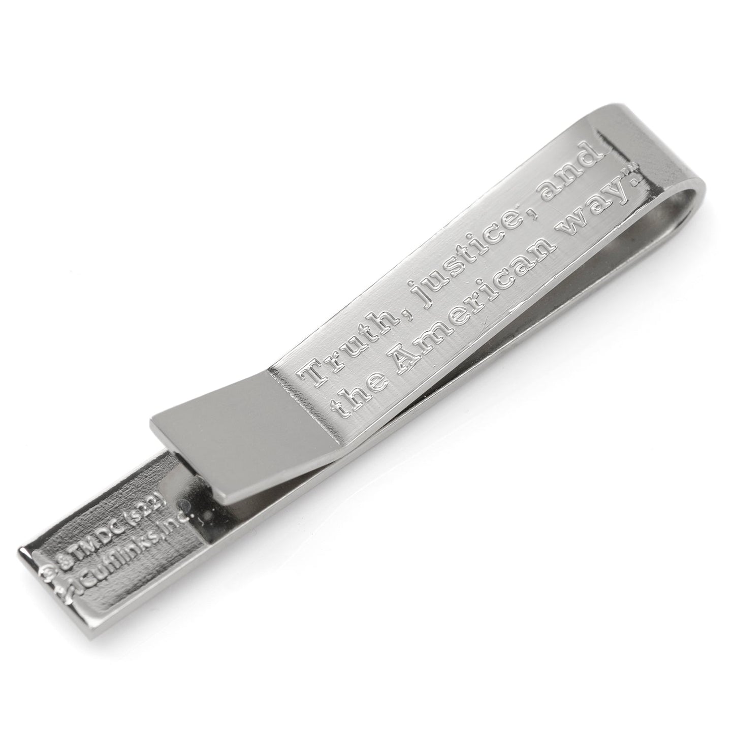 Superman Hidden Message Silver Tie Bar