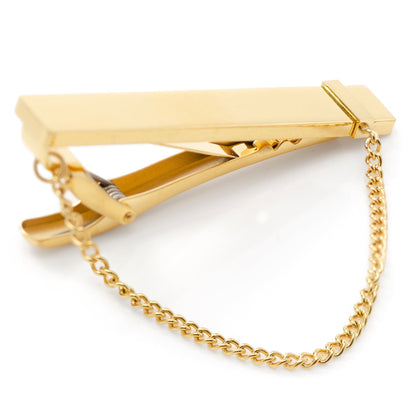 Stainless Steel Gold Chain Tie Clip