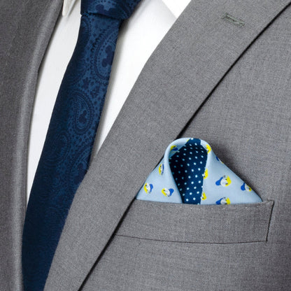 Donald Duck Blue Pocket Square