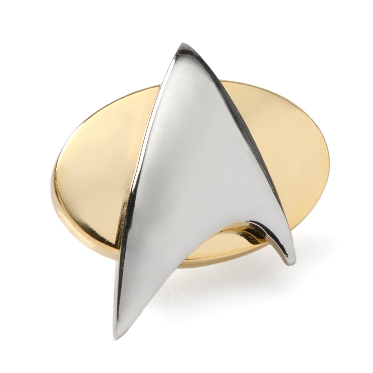 Two Tone Delta Shield Lapel Pin