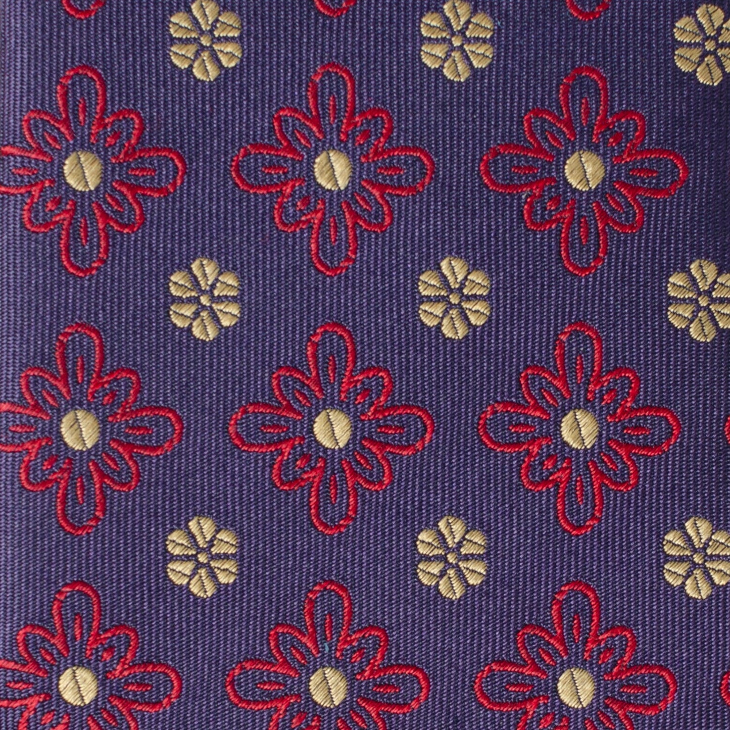 Deep Purple Floral Men's Tie