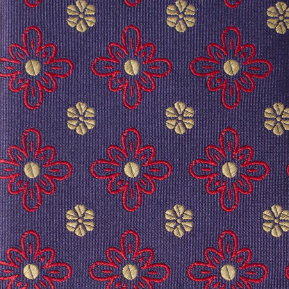 Deep Purple Floral Men's Tie