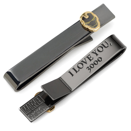 Iron Man "I Love You 3000" Gunmetal Hidden Message Tie Bar