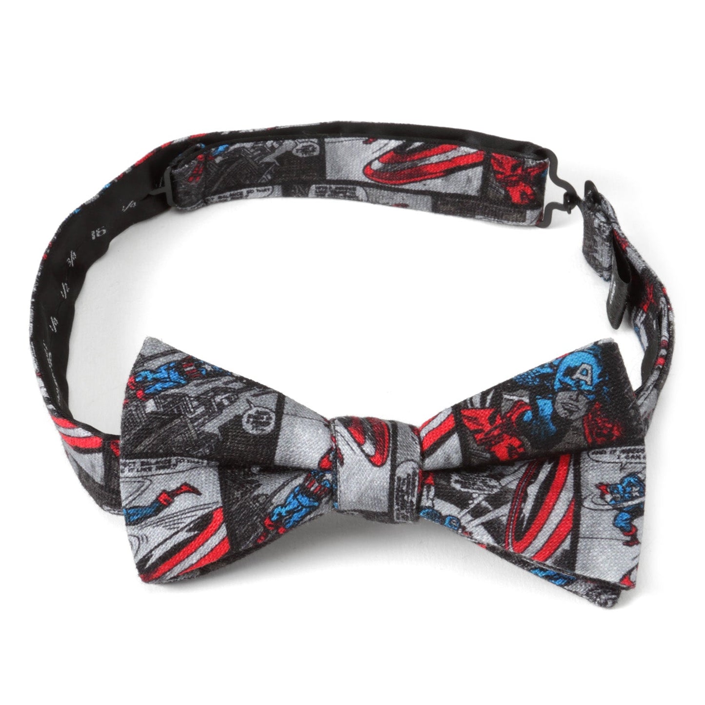 Captain America Comic Gray Men's Bow Tie