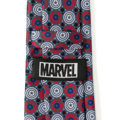 Captain America Gray Dot Men's Tie