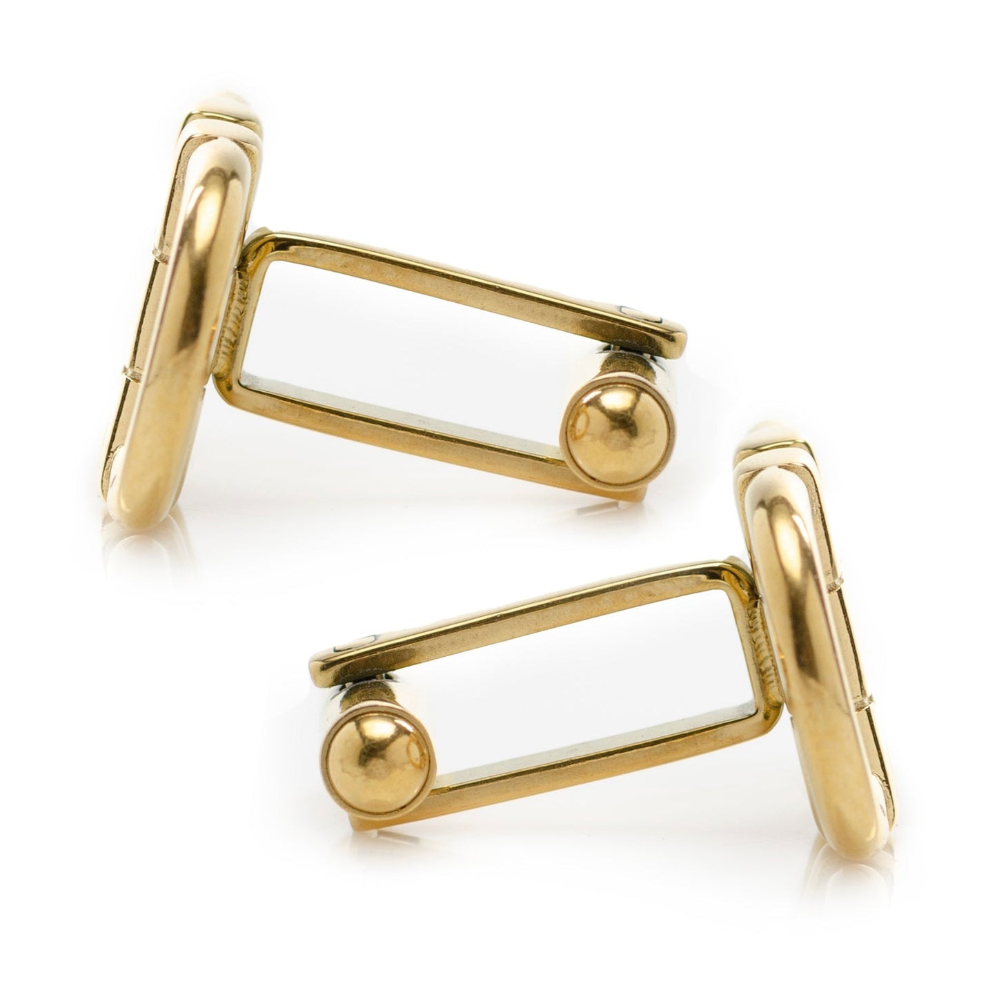 Horse Bit Gold Stainless Steel Cufflinks