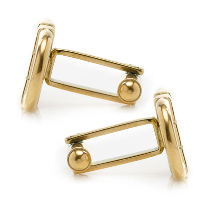 Horse Bit Gold Stainless Steel Cufflinks