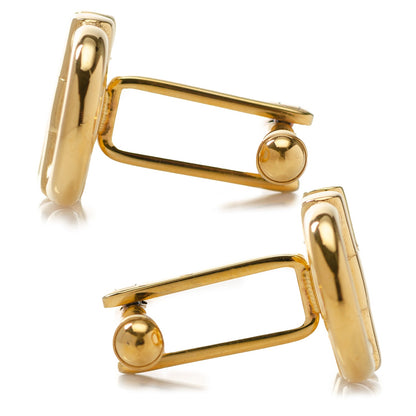 Horse Bit Gold Stainless Steel Cufflinks